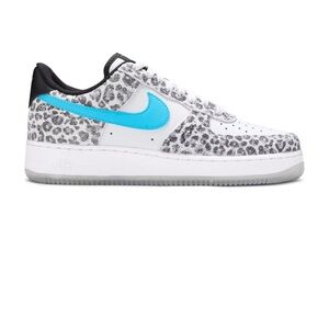 Nike Mens Air Force 1 Low ‘07 Premium ‘Snow Leopard’ Pure Platinum GUC